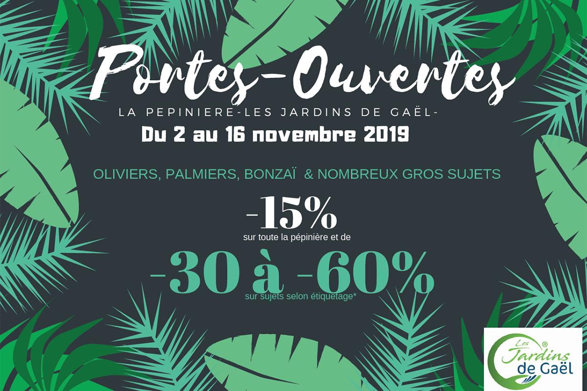 LES PORTES OUVERTES « LES JARDINS DE GAËL » Du 2 au 16 novembre 2019 